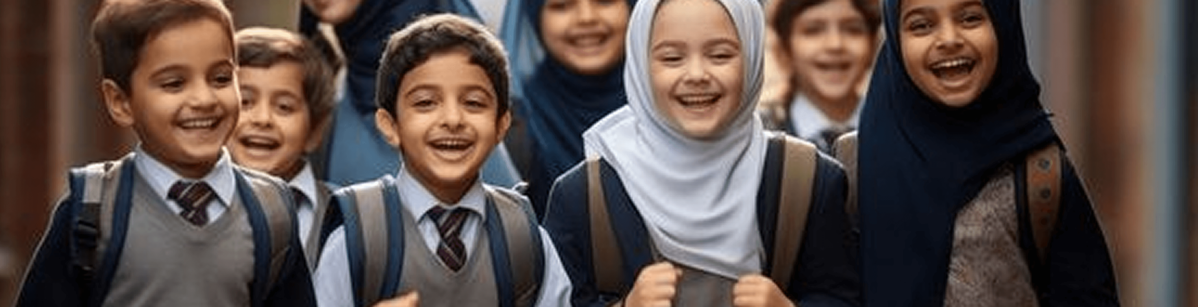 Smiling school children
